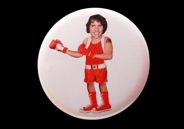 Trudeau Button or Magnet Color on White