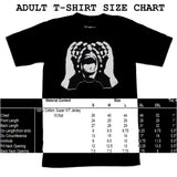 Einstein Blind Belief In Authority T-Shirt Size Chart